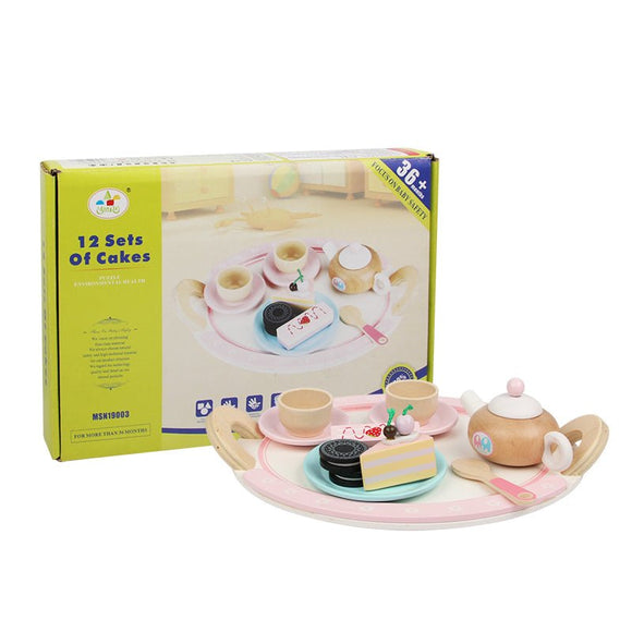 Kids Wooden Kitchen Tea Set Pretend Play - RnR Galore