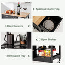 Kitchen Island Cart with Storage, Drawers, Shelves - RnR Galore