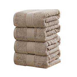 Linenland 4 Piece Cotton Bath Towels Set - Sandstone - RnR Galore