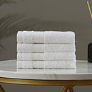 Linenland Bath Towel Set - 4 Piece Cotton Washcloths - White - RnR Galore