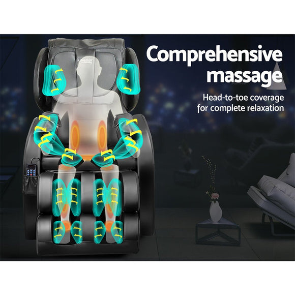 Livemor Electric Massage Chair - Black - RnR Galore