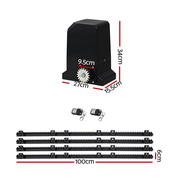 Lockmaster Automatic Sliding Gate Opener Kit 4M 1000KG - RnR Galore