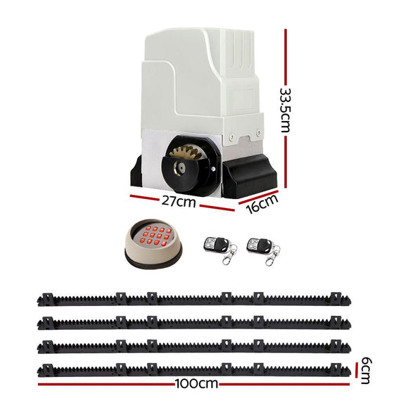 Lockmaster Automatic Sliding Gate Opener Kit Keypad 4M 1800KG - RnR Galore