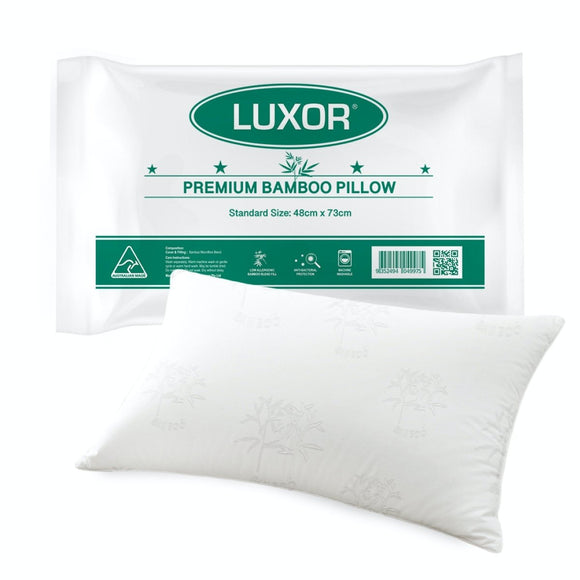 Luxor Australian Made Bamboo Cooling Pillow Standard Size Single Pack - RnR Galore