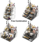 Makeup Cosmetic Organizer Storage with 12 Drawers Display Boxes (Clear) - RnR Galore