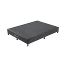 Mattress Base Ensemble Queen Size Solid Wooden Slat in Black with Removable Cover - RnR Galore