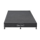 Mattress Base Ensemble Queen Size Solid Wooden Slat in Black with Removable Cover - RnR Galore