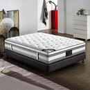Mattress Euro Top King Size Pocket Spring Coil with Knitted Fabric Medium Firm 34cm Thick - RnR Galore