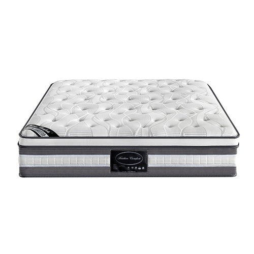 Mattress Euro Top King Size Pocket Spring Coil with Knitted Fabric Medium Firm 34cm Thick - RnR Galore
