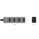 mbeat 4 - Port USB 3.0 Hub with 2 - in - 1 USB 3.0 & USB - C Converter - Space Grey - RnR Galore