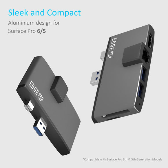 mbeat Edge Pro Multifunction USB - C Hub with LAN for Microsoft Surface Pro Gen 5/6 - RnR Galore