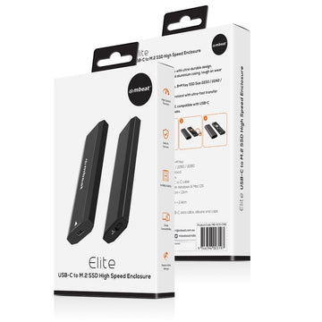 mbeat Elite USB - C to M.2 SSD Enclosure (M - Key, B+M Key) - Matte Black - RnR Galore