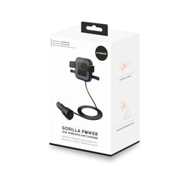 mbeat Gorilla Power 10W Wireless Car Charger With 2.4A USB Charging, Air Vent Clip & Windshield Stand - RnR Galore