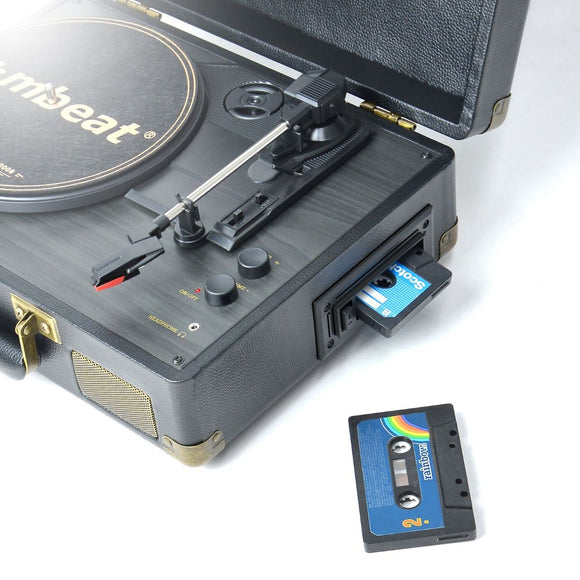 mbeat Uptown Retro Turntable and Cassette Player with Bluetooth Speakers - RnR Galore