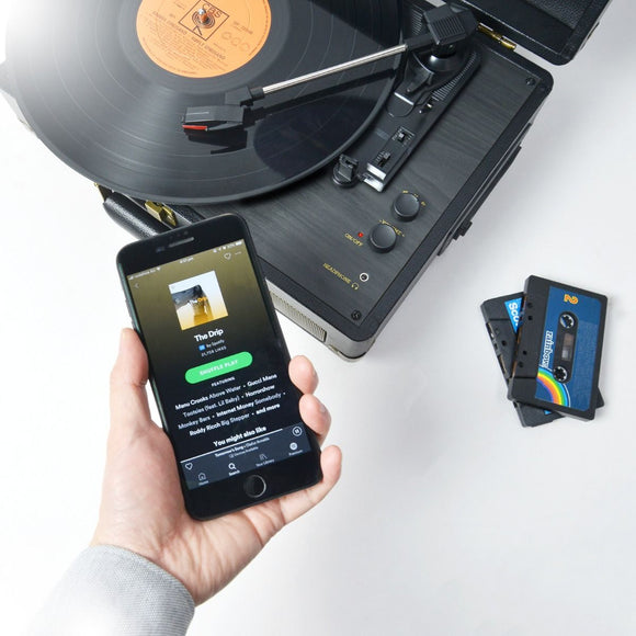 mbeat Uptown Retro Turntable and Cassette Player with Bluetooth Speakers - RnR Galore
