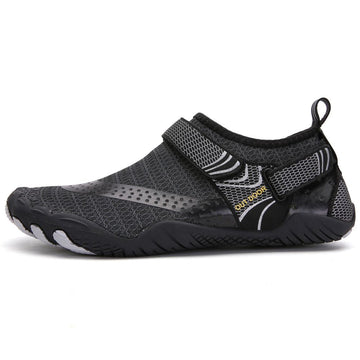 Men Women Water Shoes Barefoot Quick Dry Aqua Sports Shoes - Black Size EU42 = US8 - RnR Galore