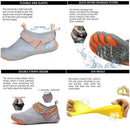 Men Women Water Shoes Barefoot Quick Dry Aqua Sports Shoes - Black Size EU46 = US11 - RnR Galore