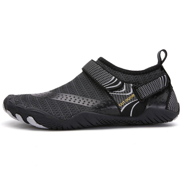 Men Women Water Shoes Barefoot Quick Dry Aqua Sports Shoes - Black Size EU46 = US11 - RnR Galore
