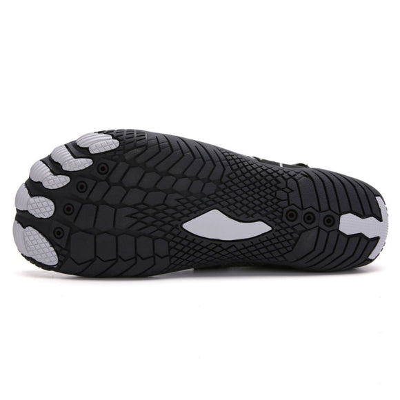 Men Women Water Shoes Barefoot Quick Dry Aqua Sports Shoes - Black Size EU47 = US12 - RnR Galore