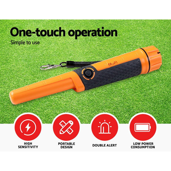 Metal Detector 40MM Sensitive Handheld Pinpointer Waterproof Automatic Hunter Orange - RnR Galore