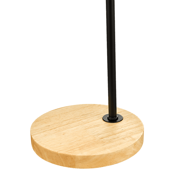 Modern Table lamp Desk Light Timber Base Bedside Bedroom Black - RnR Galore