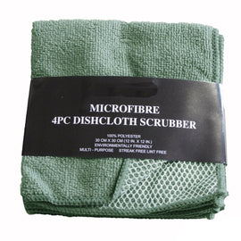 Pack of 4 - Dish Scrubber Cloth - GREEN - RnR Galore