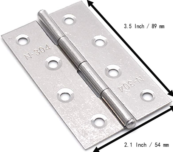 Pack of 6 Hinge 3.5 Inch Stainless Steel Door Hinges Cabinet Door Hinges Furniture - RnR Galore