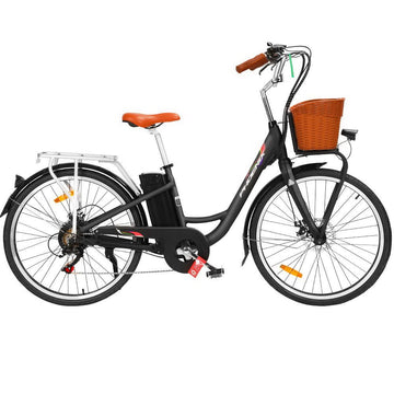 Phoenix 26 Inch Electric Bike Urban Bicycle eBike Removable Battery Black - RnR Galore
