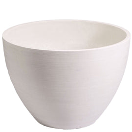 Polished Vintage White Planter Bowl 30cm - RnR Galore