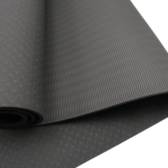 Powertrain Eco - friendly Dual Layer 6mm Yoga Mat | Midnight | Non - slip Surface And Carry Strap For Ultimate Comfort And Portability - RnR Galore