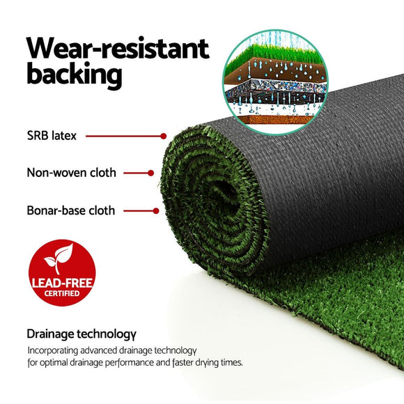 Prime Turf 2x5m Artificial Grass Synthetic Fake 10SQM Turf Lawn 17mm Tape - RnR Galore