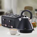 Pronti 4 Slice Toaster Rose Trim Collection - Black - RnR Galore