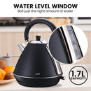 Pronti Rose Trim Collection Toaster & Kettle Bundle - Black - RnR Galore