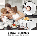 Pronti Toaster, Kettle & Coffee Machine Breakfast Set - White - RnR Galore