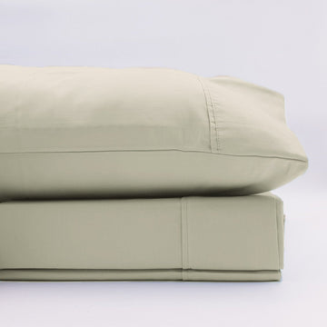 Renee Taylor 1500 Thread Count Pure Soft Cotton Blend Flat & Fitted Sheet Set Ivory King - RnR Galore