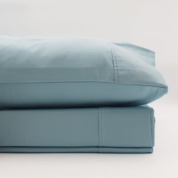 Renee Taylor 1500 Thread Count Pure Soft Cotton Blend Flat & Fitted Sheet Set Mist King - RnR Galore
