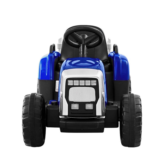 Rigo Kids Electric Ride On Car Tractor Toy Cars 12V Blue - RnR Galore