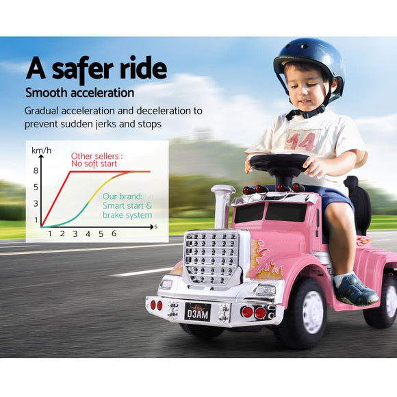 Rigo Kids Electric Ride On Car Truck Motorcycle Motorbike Toy Cars 6V Pink - RnR Galore