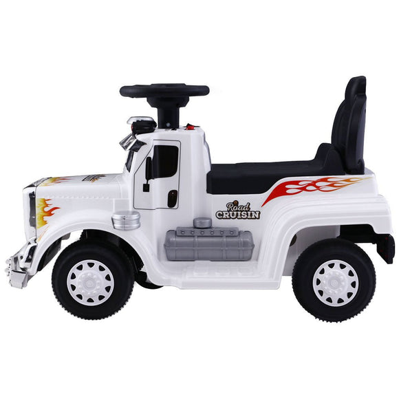 Rigo Kids Electric Ride On Car Truck Motorcycle Motorbike Toy Cars 6V White - RnR Galore