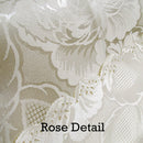 Rose Ecru Luxury Jacquard Tablecloth 150 x 270 cm - RnR Galore