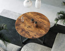 Round Coffee Table Rustic Brown and Black - RnR Galore