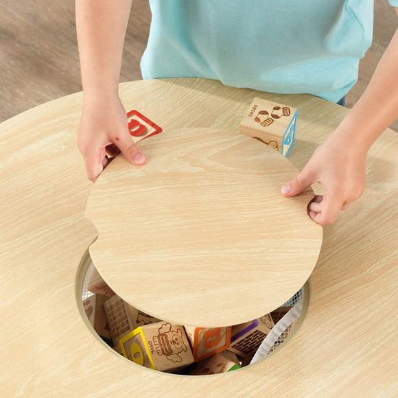 Round Table and 2 Chair Set for children (White Natural) - RnR Galore