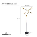 Sarantino 6 - Light Metal Sputnik Floor Lamp - RnR Galore