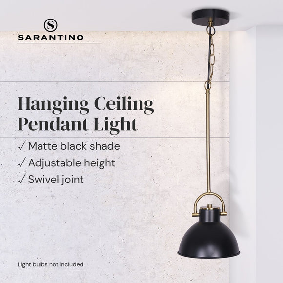 Sarantino Black and Gold Pendant Light - RnR Galore