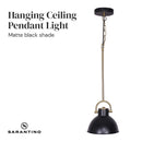 Sarantino Black and Gold Pendant Light - RnR Galore