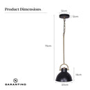 Sarantino Black and Gold Pendant Light - RnR Galore