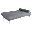 Sarantino Madison Sofa Bed Lounge Couch Futon Furniture Home Light Grey Linen Suite - RnR Galore