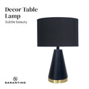 Sarantino Metal Table Lamp in Black and Gold - RnR Galore