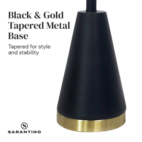 Sarantino Metal Table Lamp in Black and Gold - RnR Galore