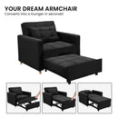 Sarantino Suri 3 - in - 1 Convertible Lounge Chair Bed - Black - RnR Galore